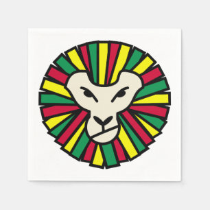 Lejona Rastafariska Flagga Pappersservett