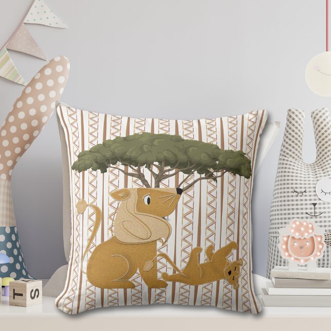 Lejona Safari-familjen Kudde (Skapare uppladdad)