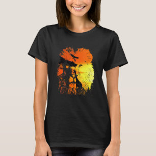 Lejona Safari Sunset Zoo Keeper Animal Big Vild ka T Shirt