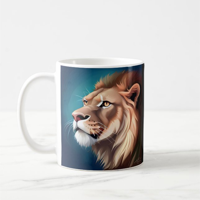 Lejona sidan Pposed Porträtt-56557 Kaffemugg (Vänster)
