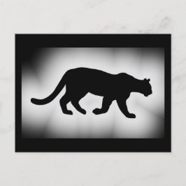 Lejona Silhouette-berget i puma Vykort