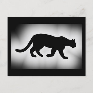 Lejona Silhouette-berget i puma Vykort
