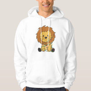 Lejona Snö-vinterdjuren Lejon Hoodie
