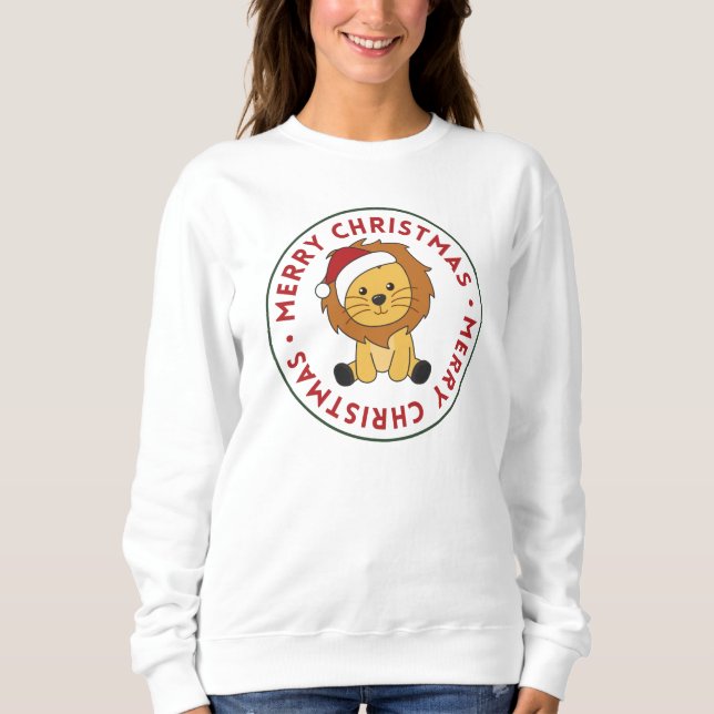Lejona Snö-vinterdjuren Lejon T Shirt (Framsida)