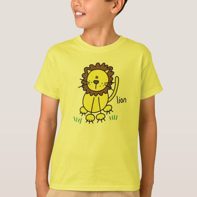 Lejona T-tröja för stick figur Tee (Framsida)