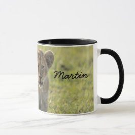 Lejona Unge anpassa Namn Black Insida Gift Mugg
