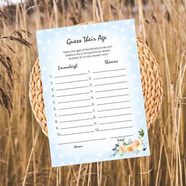 Lejona Unge Blommigt Blue Gissa deras åldersgrupp Program (Skapare uppladdad)