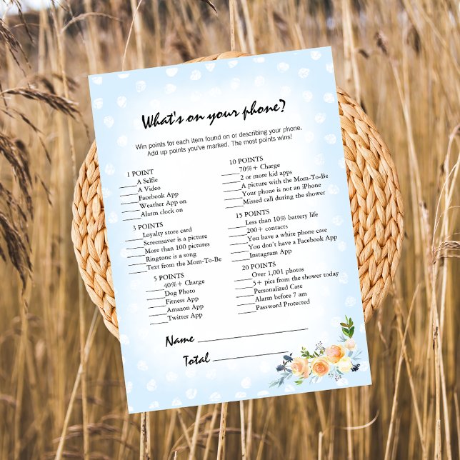 Lejona Unge Blommigt Blue What's on your Mobil Gam Program (Skapare uppladdad)