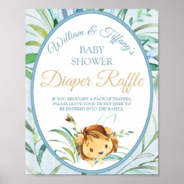 Lejona Unge Boy's Baby Shower Diaper Raffle Poster