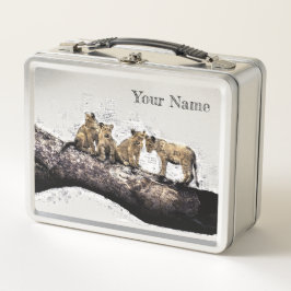 Lejona Unge Lunch Box - Anpassningsbar Safari Gift