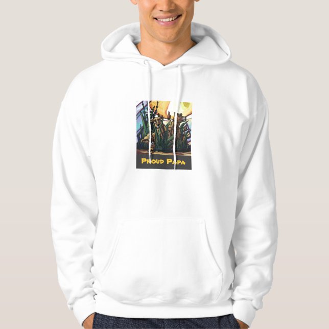 Lejona Unge, Proud Pappa Manar Huva Sweatshirt (Framsida)