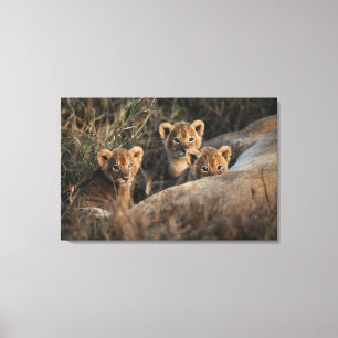 Lejona Unge-trion med Mor Canvastryck