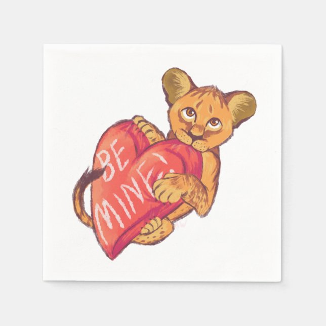 Lejona Unge Valentine Pappersservett (Framsidan)