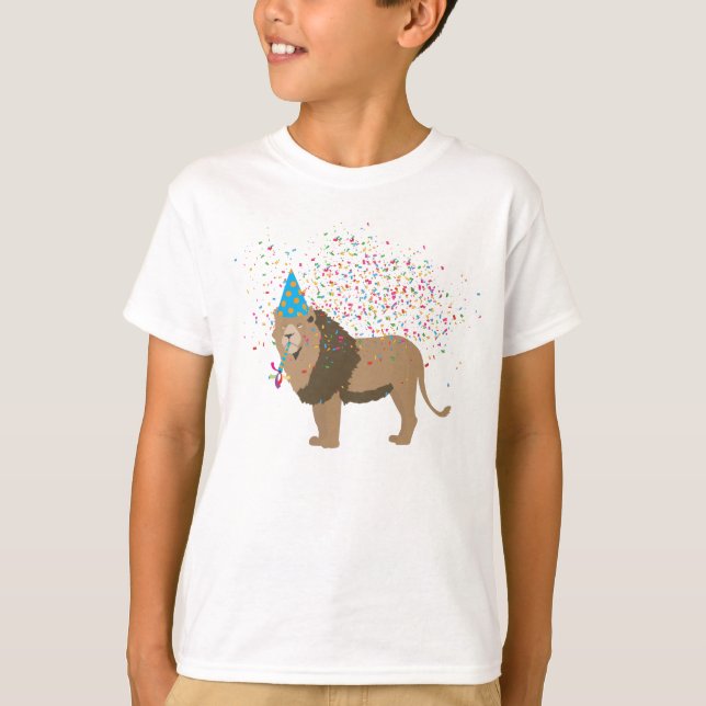 Lejona ungelpartyeringsdjur med Party T Shirt (Framsida)