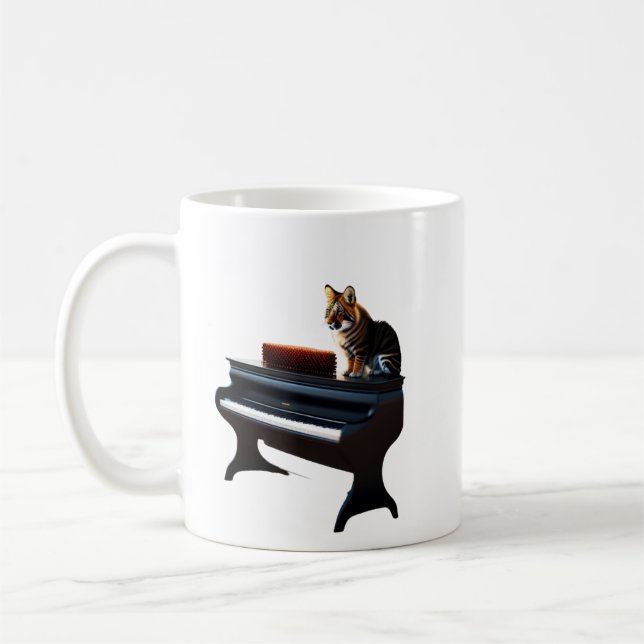 lejona uppspelning av pianokaffe mugg (Vänster)