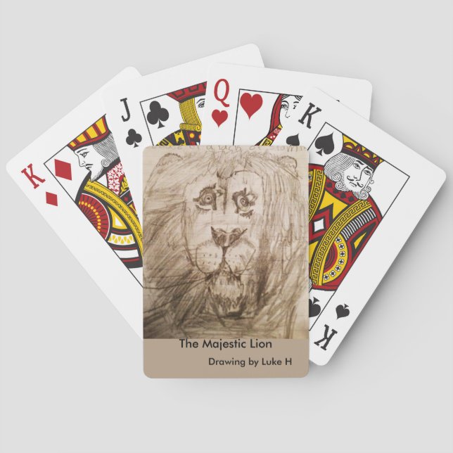 Lejona uppspelningskort casinokort (Baksidan)
