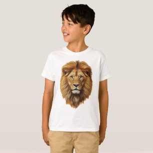 Lejonansikte Barn T-Shirt Söt Djungeldjur Överde