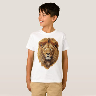 Lejonansikte Barn T-Shirt | Söt Djungeldjurs T-Shi