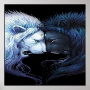 Lejonare Heart Yin & Yang Poster