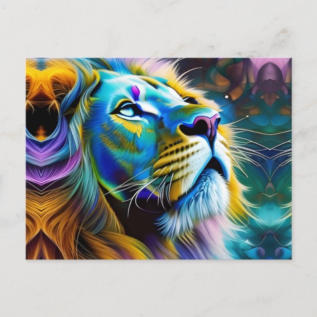 Lejonare, Kung av alla katter Vykort (Framsida)