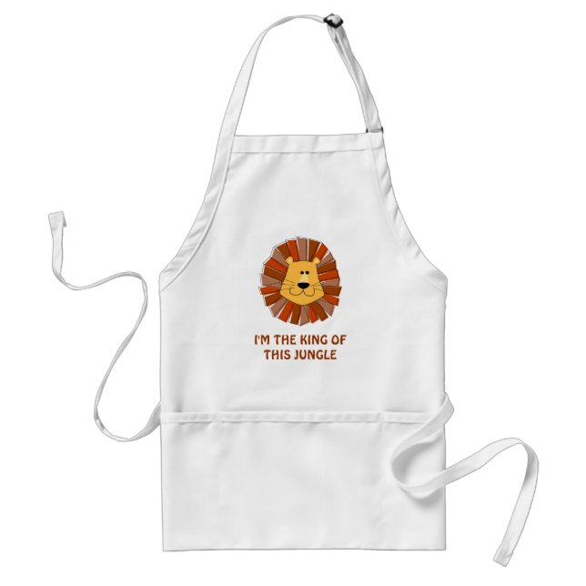 Lejonare ’Kung of the Jungle’ Anpassningsbar Apron Förkläde (Framsidan)