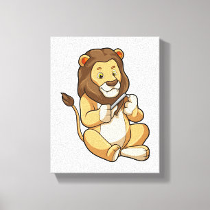 Lejonare med Nagel-pilar Canvastryck