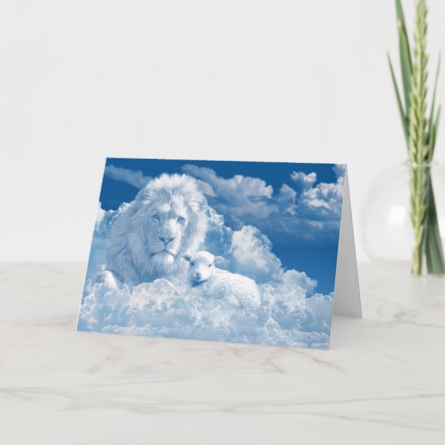 Lejonare och lammköttskort kort (Framsida)