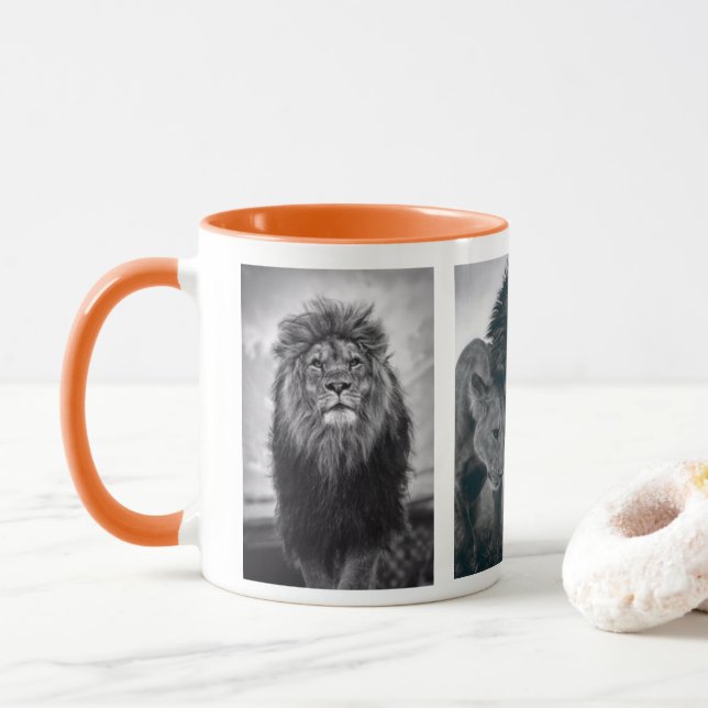 lejonare och lionisk  mugg (Med munk)