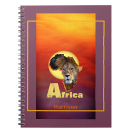 Lejonare Safari Afrika Sunset Personlig Anteckningsbok