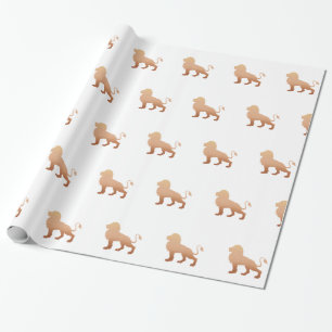 lejonare silhuett - Välj bakgrund färg Presentpapper