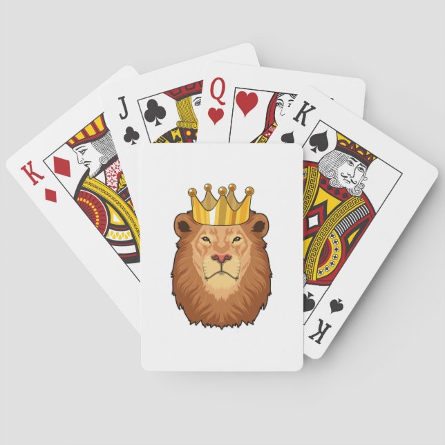 Lejonare som Kung med Krona Casinokort (Baksidan)