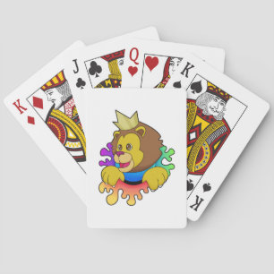 Lejonare som Kung med Krona Casinokort