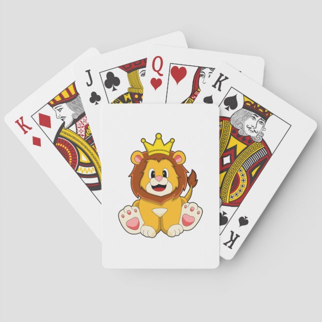 Lejonare som Kung med Krona Casinokort (Baksidan)