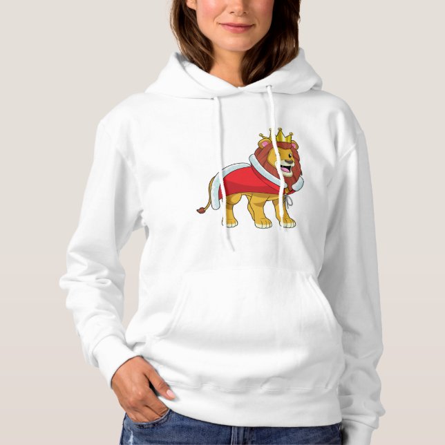 Lejonare som Kung med Krona och Kap T Shirt (Framsida)