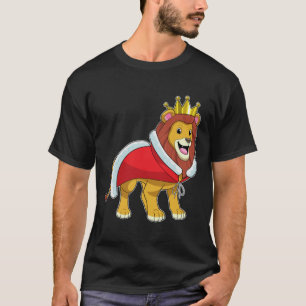 Lejonare som Kung med Krona och Kap T Shirt