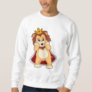 Lejonare som Kung med Krona.PNG Lång Ärmad Tröja