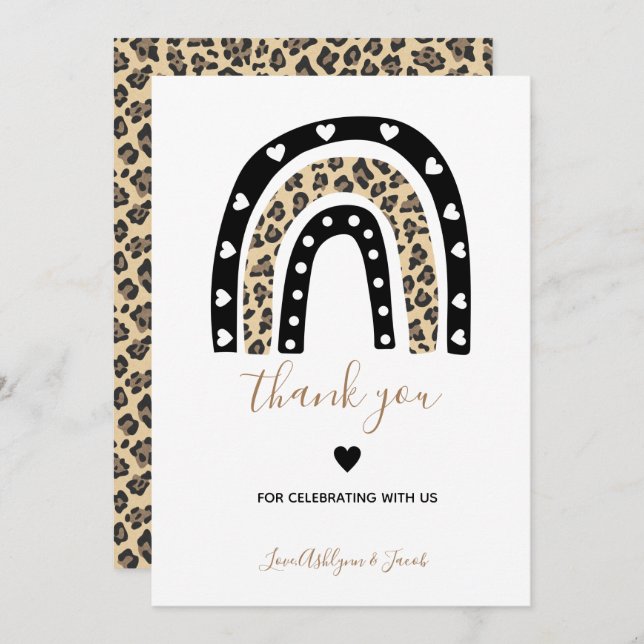 Lejonbrun för daggregat tack kort (Fram/baksida)