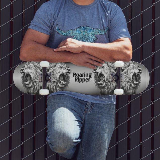 Lejonens rytande Anpassad rytande Ripper Mini Skateboard Bräda 18,5 Cm (Utomhus 3)