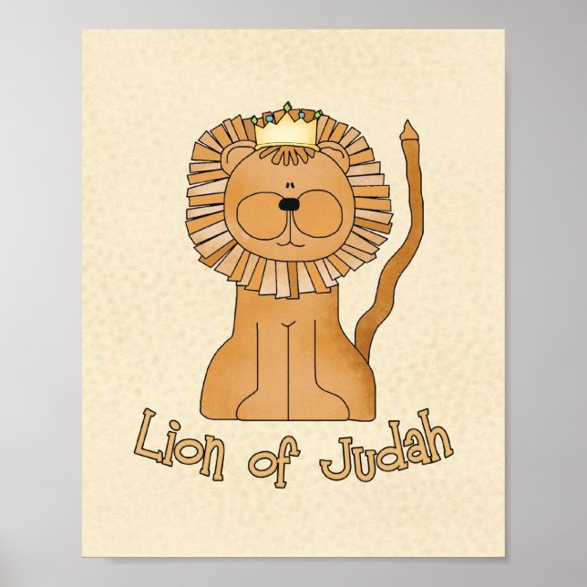Lejonet av Juda 20x25 cm Nursery Art Poster (Framsidan)