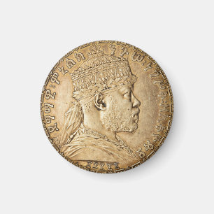 Lejonet av Juda Jah Armén Menelik II Rasta Roots Magnet