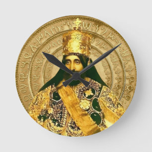 Lejonet av Juda Jah Army Haile Selassie Rasta Root Rund Klocka