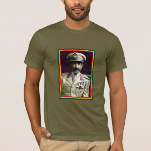 Lejonet av Juda Jah Army INI Haile Selassie Rasta T Shirt