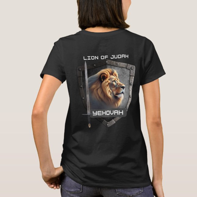 Lejonet av Juda Jehova T Shirt (Baksida)