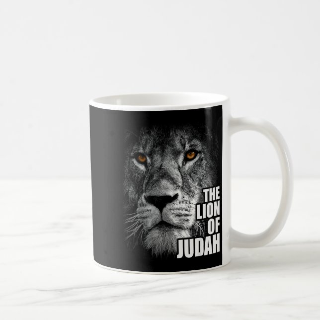 Lejonet av Juda Jesus Kristet Tro Över Rädsla Kaffemugg (Höger)