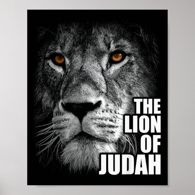 Lejonet av Juda Jesus Kristet Tro Över Rädsla  Poster (Framsidan)
