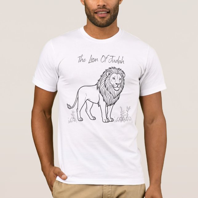 Lejonet av Juda Kristall T-Shirt i Tri-Blend (Framsida)