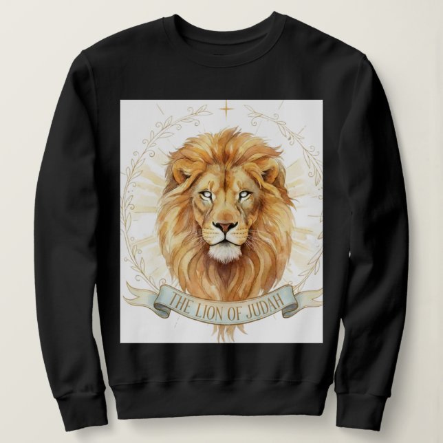 Lejonet av Juda kristen sweatshirt | T-shirt (Design framsida)