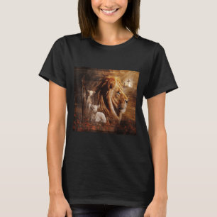 Lejonet av Juda Lamm Gud Kors Jesus Ljus Gud T Shirt