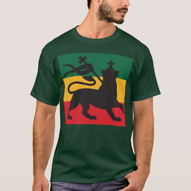 Lejonet av Juda Rastafari T-Shirt (Framsida)