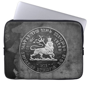 Lejonet av Juda Selassie Rasta Reggae Afrika Rötte Laptop Fodral